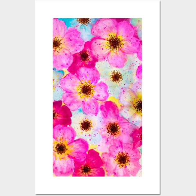 Pastel floral pattern Wall Art by redwitchart